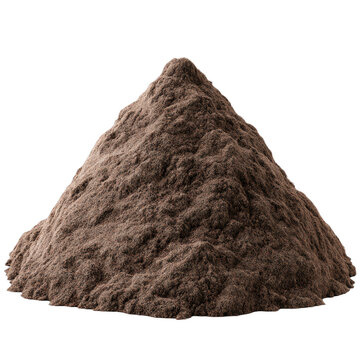 Single compost pile organic material, isolated on transparent background