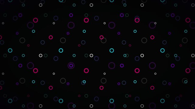 Abstract digital background featuring a symmetrical grid of glowing white particles moving in a rhythmic light pattern for motion graphic design
