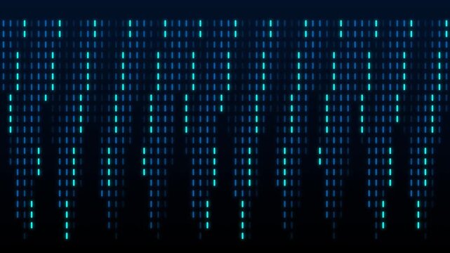 Blue Digital Data Matrix Motion Background