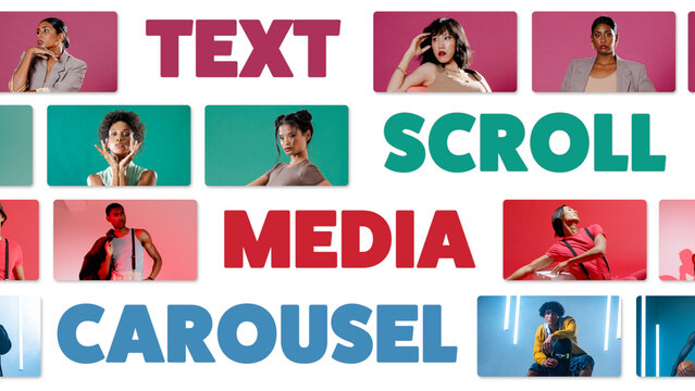 Text Scroll Media Carousel