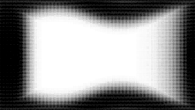 Halftone dots frame border, comic book halftone dot screen background texture, monochrome halftone vector gradient frame template
