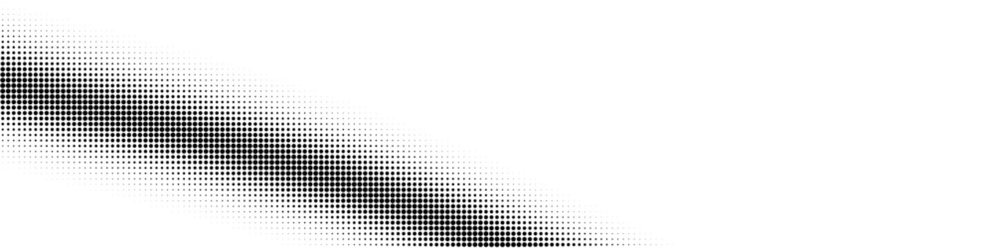 Halftone dots diagonal gradient wave texture with monochrome stipple effect