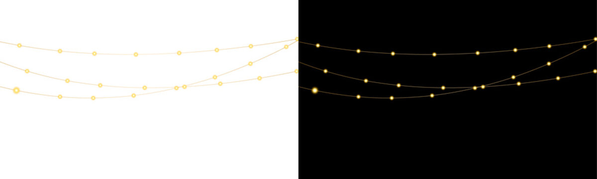 Warm Golden String Lights Hanging in Elegant Rows, Cozy Festive Celebration Background