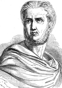 Publius, Gaius Cornelius Tacitus, 56 AD 120 Senator and Historian of the Roman Empire, History of Ancient Rome, Roman Empire, Italy, digitally restored reproduction from a 19th century original