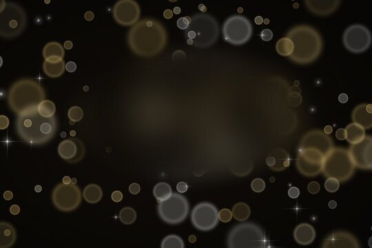 Fondo bokeh con espacio para texto en tono dorado