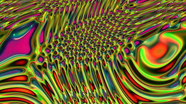 High definition motion graphics featuring anisotropic harmonic wave functions, multi frequency domain warping, and dynamic chromatic diffraction across a fluid kinetic field