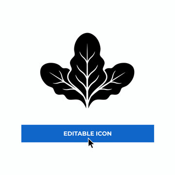 Simple black and white leaf cluster icon design isolated graphic