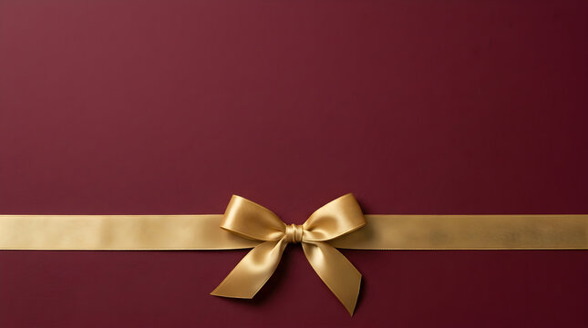 Red gold bow