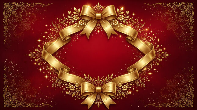 Gold bow frame