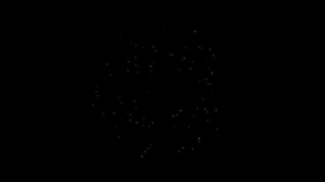 Magic sparkles glitter blast stars, fairy dust wand glitter stars trail transition, glowing twinkling glitter star, on black screen background 4k video, glitter magic tail sparkling