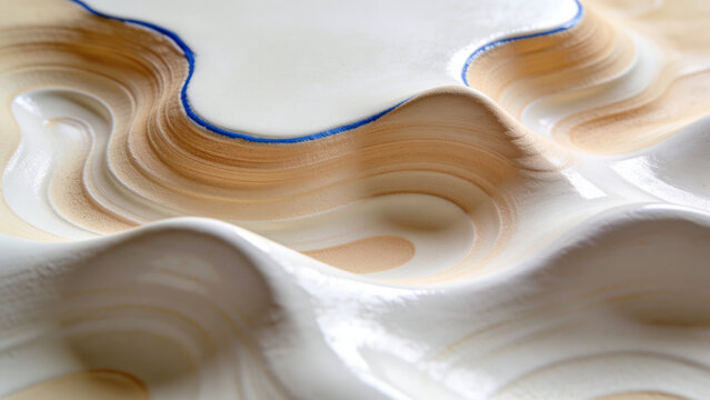 Overhead abstract view of a smooth undulating data landscape