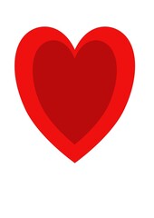 Fototapeta premium red heart on white background