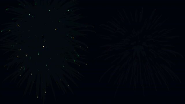 Bright fireworks celebration animation night sky background