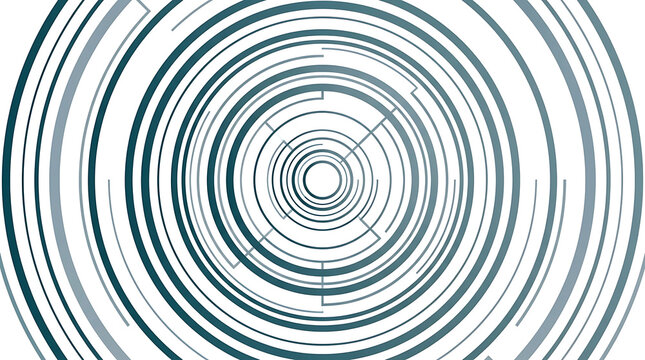 Abstract circular pattern with blue concentric lines