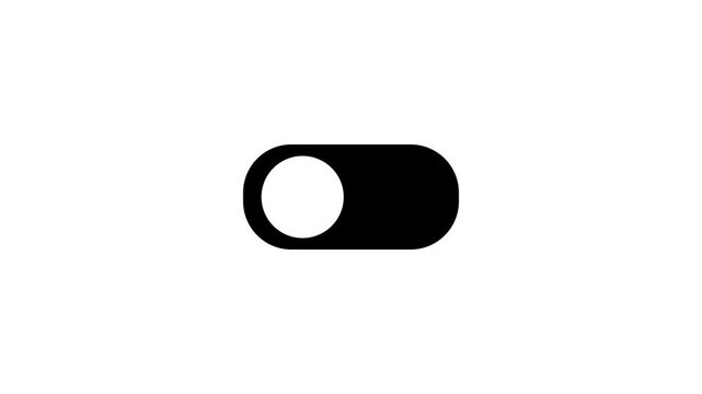 On and Off toggle switch button icon animation.Switch toggle buttons smooth on and off sliding animation. Perfect for mobile app UI, website settings, and interface design concepts.