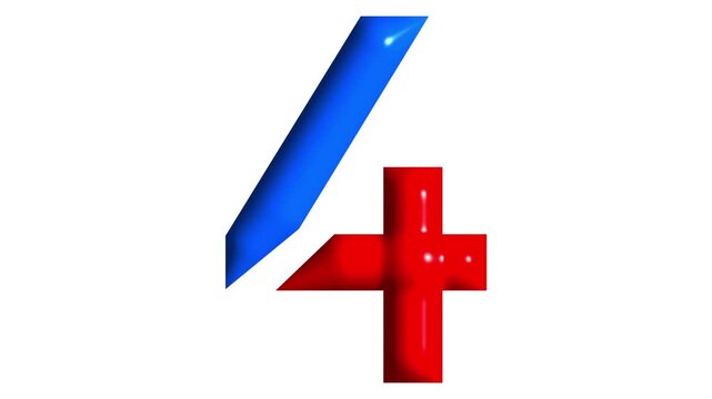 Video of numbers 0&ndash;9 in a cut-out style, featuring red and blue colors.