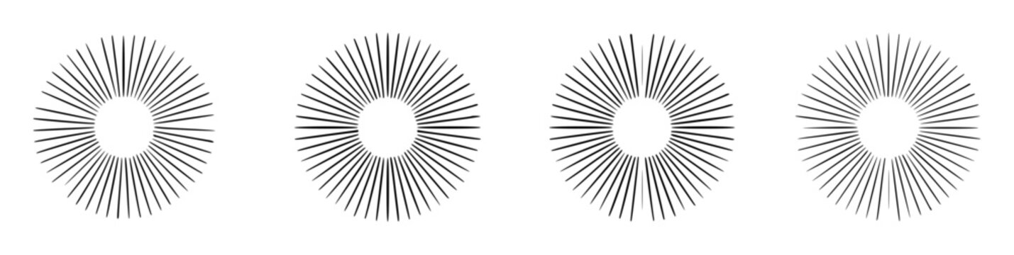 Minimalist vector illustration featuring a row of four cir np RHycPXsm LB2bli6ZBQ set with simple line art design featuring sketches, drawings, vector graphics with minimalist and simple illustrations