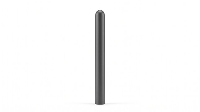 Single carbon rod electrode in 3D style on white background
 