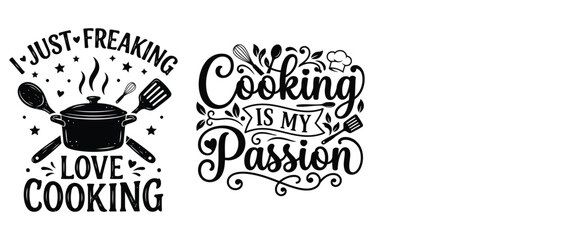 Slats personalizados para cozinha com sua foto Cooking quote collection with kitchen utensils isolated on white background