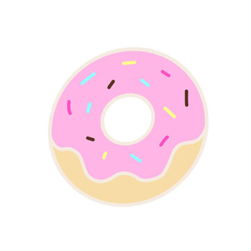Pink donut illustration