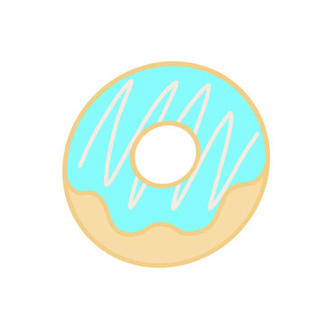 Blue donut illustration