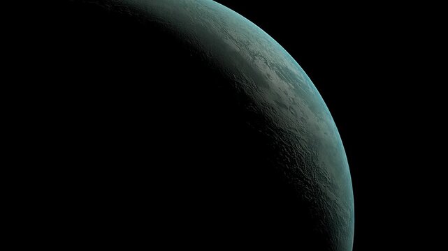 A continuous clip shows a planet's surface with diverse textures and colors as the view transitions, highlighting different features and landscapes.