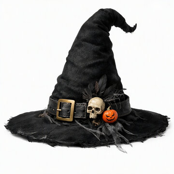 halloween witch on a white background