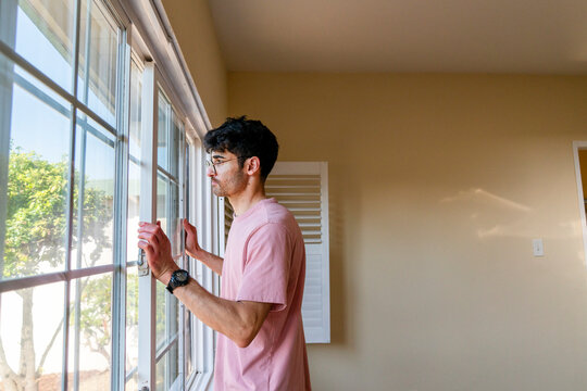 Opening window at home