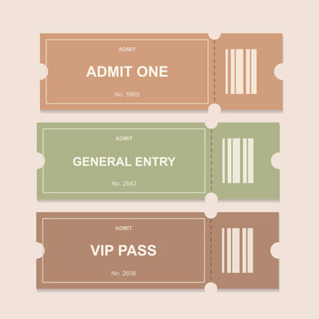 Ensemble de billets en papier vectoriel en tons sable chaud