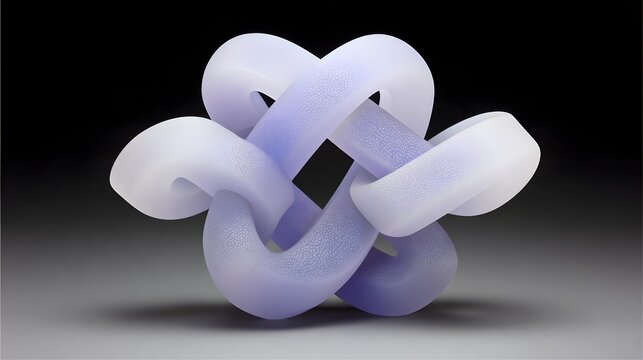 made from twisting translucent tubes, overlapping loops, soft highlights, deep shadows, complex spatial relationships, futuristic composition