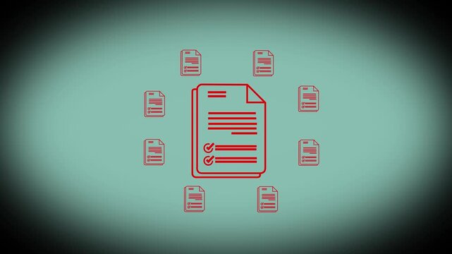 digital manage and organize electronic documents , representing digital file management, cloud documents, workflow organization, and modern online document systems Motion graphics of concept