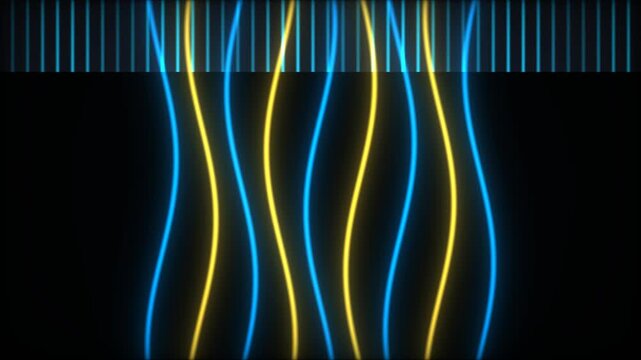 Optical Patch Panel Cable Waterfall abstract technology business background