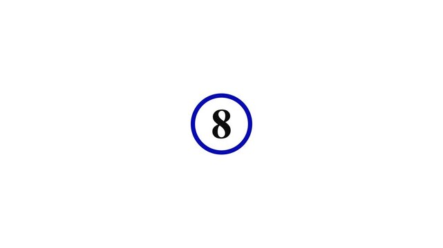 Digital modern countup timer from 0 to 15 seconds against a pure white background for video intros presentations education online learning progress visual, clear numbers, minimalist design, UI element