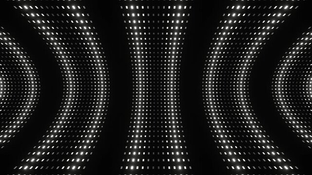 White Neon Square Curves Moving Background VJ Loop in 4K