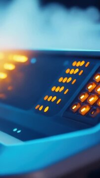 Close-up shot of a computer keyboard with steam coming out of it, suitable for use in digital illustrations or as a concept image