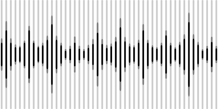 Audio sound wave equalizer vector illustration background design element