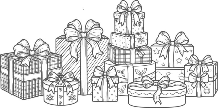 hand drawn vector illustration of flowers