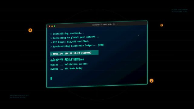 Terminal interface displaying lines of code for software development, programming syntax, cybersecurity analysis, server backend management, data processing