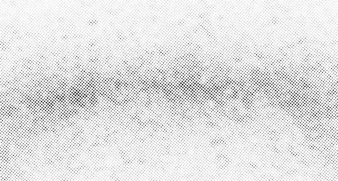 Black and white halftone dot pattern background, with a subtle, horizontal gradient, abstract, distressed texture with, varying point density
