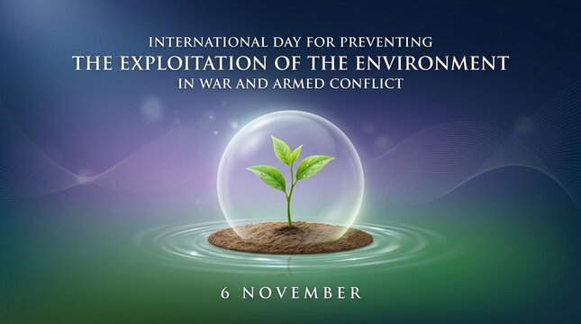 Green plant sapling inside protective glass dome symbolizing environmental care