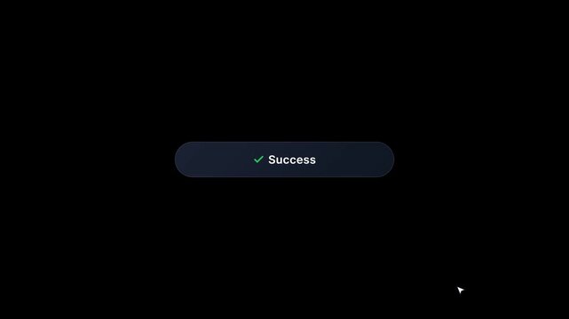 Animated submit button clicked and showing success with confetti