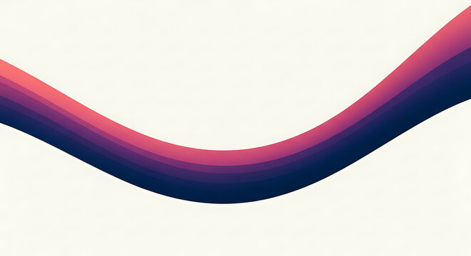 Abstract red and blue gradient wavy line design