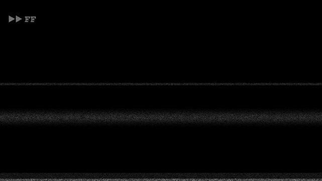 VHS Retro TV Static Noise Distortion Fast Forward Strip Jump Overlay for Screen Blend 4K