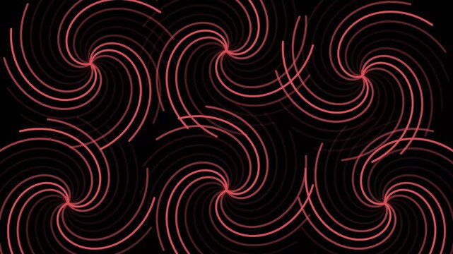 Abstract swirling lines geometric pattern motion background video clip