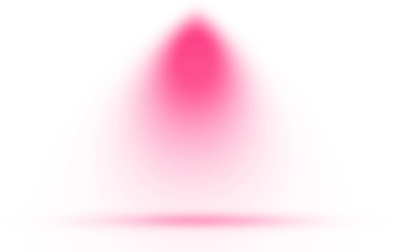 Pink spotlight in the center of frame on the isolated transparent backdrop, overlay, no background