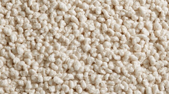 Boucle fabric texture with cozy nubby loops in a cream white palette, providing a soft plush backdrop for interior design and mockups