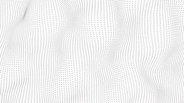 Abstract background featuring wavy flowing surface of small pink dots on white field a minimalist showing soft undulating