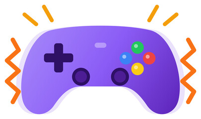 Game controller rumble vibration icon © Shakil
