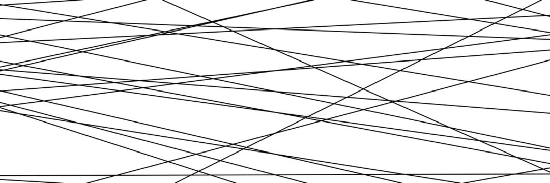 Chaotic arrangement of straight geometric lines