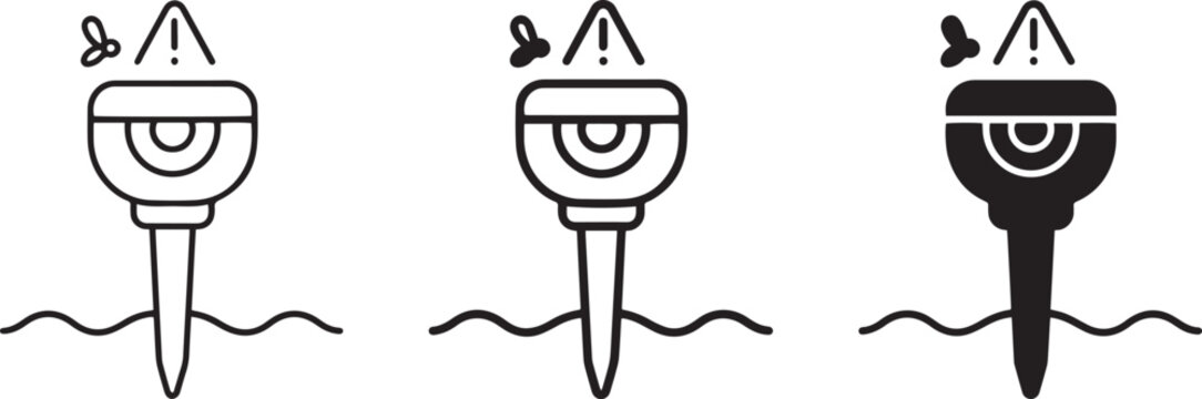 Insect Trap Icons, Mosquito Killer Vector Graphics, Pest Control Symbols, Bug Zapper Illustrations, Warning Sign Elements